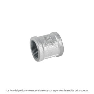 Cople reforzado de acero galvanizado de 1/4", FOSET 43965
