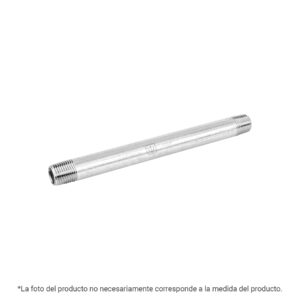 Niple de acero galvanizado 1/4" x 4", Foset 43983