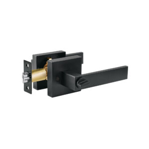 Cerradura manija "Módena" p/recámara, negro mate, HERMEX 45335