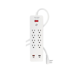 Multicontacto 8 entradas, 2 USB A + 2 USB C, blanco, VOLTECK 45586