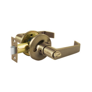 Cerradura manija "Siena" p/baño, latón antiguo, HERMEX 48430