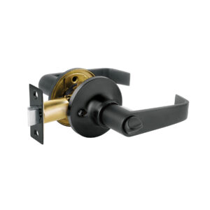 Cerradura manija "Siena" p/baño, negro mate, HERMEX 49429