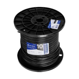 Metro de cable THHW-LS 10 AWG negro en carrete de 500 m 40118