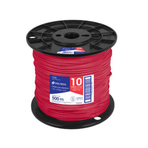 Metro de cable THHW-LS 10 AWG rojo en carrete de 500 m 40126