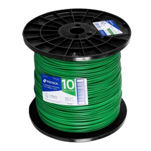 Metro de cable THHW-LS 10 AWG verde en carrete de 500 m 40122