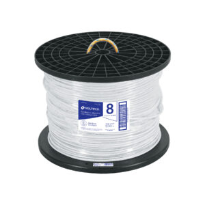 Metro de cable THHW-LS 8 AWG blanco en carrete de 500 m 40115