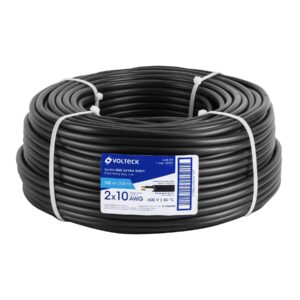 Metro de cable uso extra rudo 2 x 10 AWG en rollo de 100 m 40002