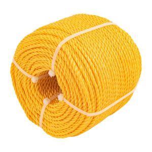 Metro de cuerda amarilla de polipropileno 4 mm, rollo 119m 40092