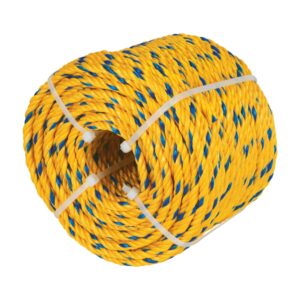 Kilo de cuerda amarilla de polipropileno 6 mm, rollo 1kg 40184