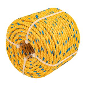 Metro de cuerda amarilla de polipropileno 6 mm, rollo 46m 40093