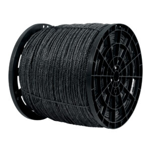 Kilo de cuerda negra de polipropileno 6 mm, carrete 20kg 40763