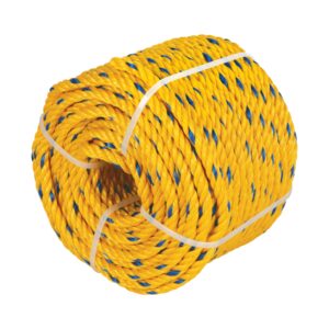 Kilo de cuerda amarilla de polipropileno 8 mm, rollo 1kg 40185