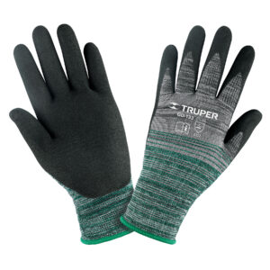 Guantes de nylon recubiertos de nitrilo arenoso, G, TRUPER 17065