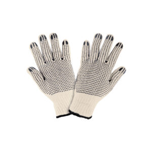 Guantes de algodón con puntos de PVC en palma y dorso, PRETUL 21830