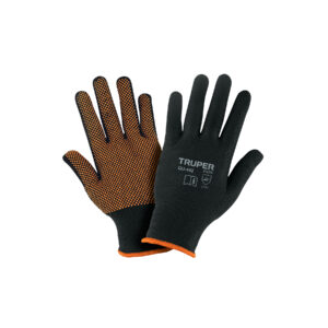 Guantes de poliéster con puntos de PVC en palma, M, TRUPER 12651