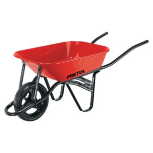 Carretilla 3.5 ft3 roja, angosta, imponchable, tubular, PRETUL 20674