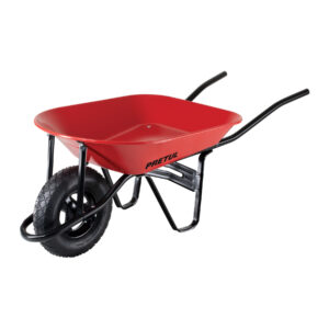Carretilla 4 ft3 roja,neumática,bastidor tubular, PRETUL 20628