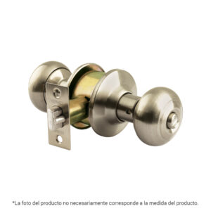 Cerradura tipo oval para entrada, níquel satín, HERMEX 44052