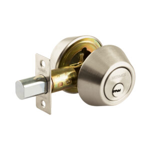 Cerrojo llave-llave níquel satin , llave de puntos, HERMEX 44035