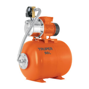 Equipo hidroneumático 50L, jet inoxidable 1 HP, TRUPER 104048