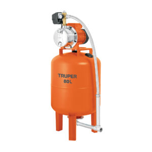 Equipo hidroneumático 80L, jet inoxidable 1 HP, TRUPER 104049