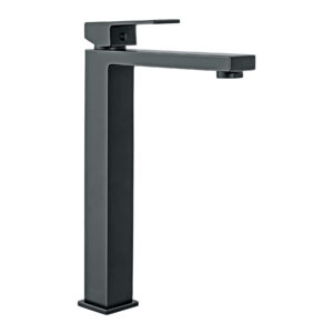 Monomando alto para lavabo, negro, FOSET KUBO 44210