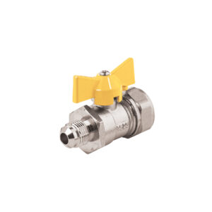 Válvula esfera para PE-AL-PE, 1/2"a flare 3/8", FOSET 45947