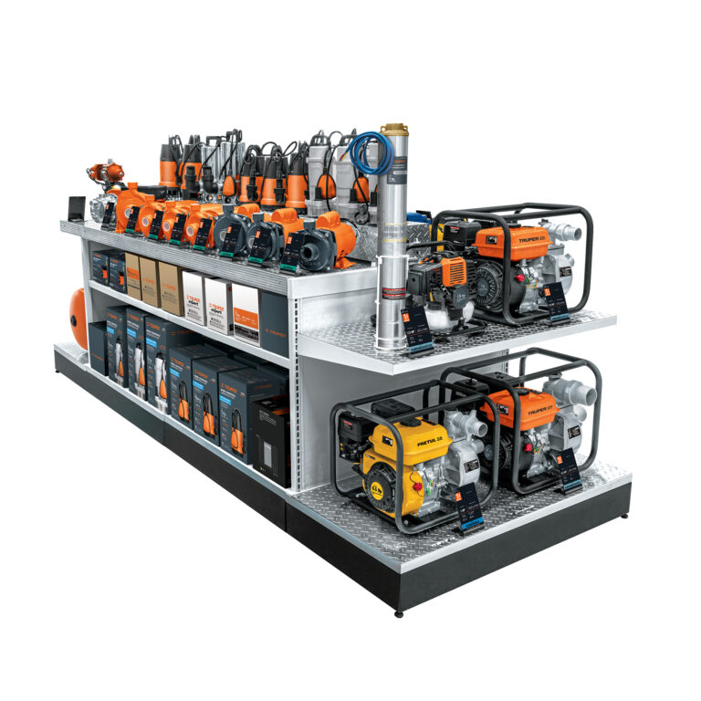 Mueble exhibidor con bombas de agua 56007