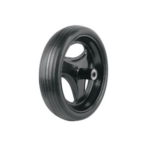Llanta completa hule sólido 13-1/2", incluye eje y baleros 11862