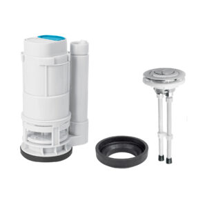 Válvula de descarga dual p/WC de 2 pcs, 3" c/empaque y botón 44169