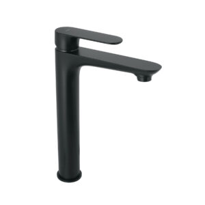 44090 Monomando alto para lavabo, negro, FOSET RIVIERA