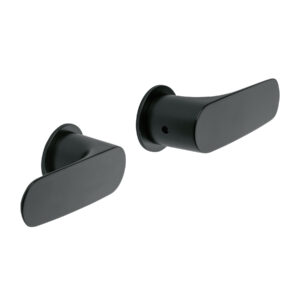 44118 Juego manerales palanca para regadera, negro, FOSET RIVIERA