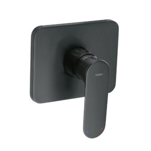 44117 Monomando para regadera sin desviador, negro, FOSET RIVIERA