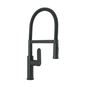 44103 Monomando nariz flexible para fregadero, negro,FOSET RIVIERA