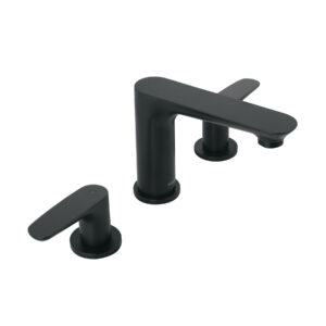 44094 Mezcladora lavabo taladros separados, negro, FOSET RIVIERA