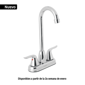 44898 Mezcladora lavabo 4" cromo, tipo bar, palanca, FOSET AERO