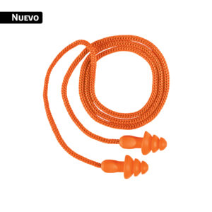 104114 Tapón auditivo reutilizable con cordón, caja 50 pz