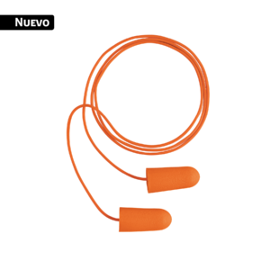 104116 Tapón auditivo desechable con cordón caja 100 pz