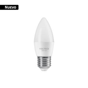 43753 Foco LED tipo vela 4W (25W) 2400K luz ámbar, E27, VOLTECK