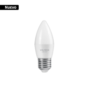 43748 Foco LED tipo vela 4W (25W), luz blanca brillante 6500K, E27